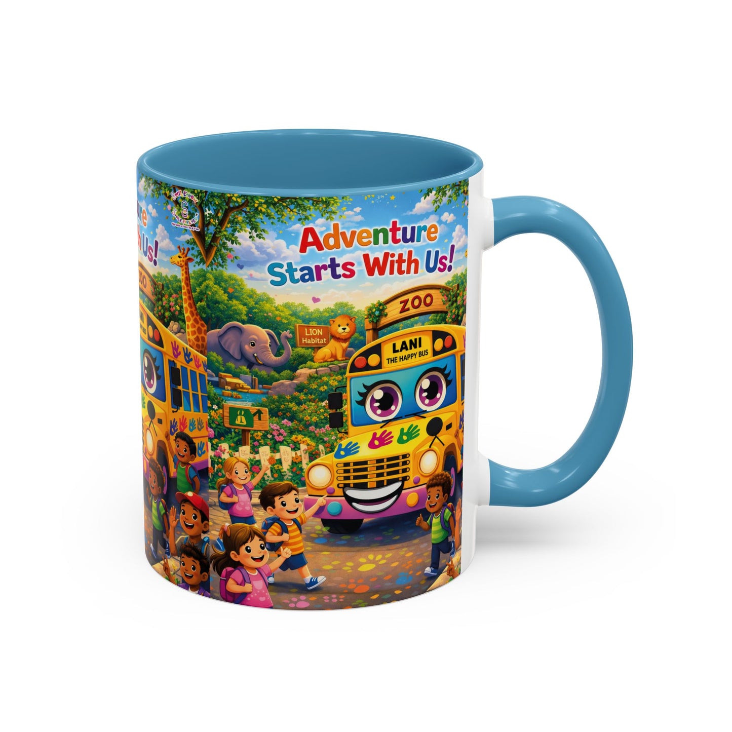 Lani™ Accent Coffee Mug (11oz & 15oz) – "Adventure Starts With Us!" Graphic
