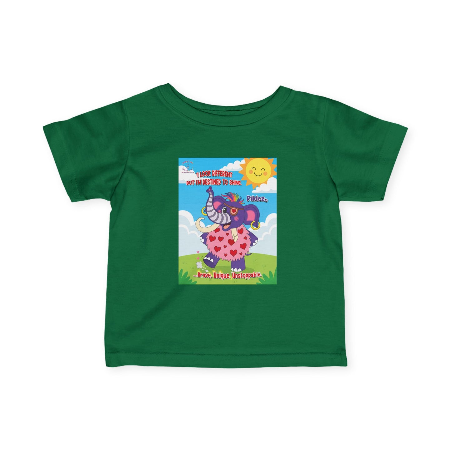 Piklez™ Infant Fine Jersey Tee – “Destined to Shine” Baby Shirt | Smile Universe Piklez Collection
