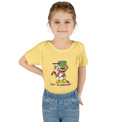 Potz™ Infant Baby Rib Bodysuit – Playful Chef Graphic Onesie | Smile Universe Collection