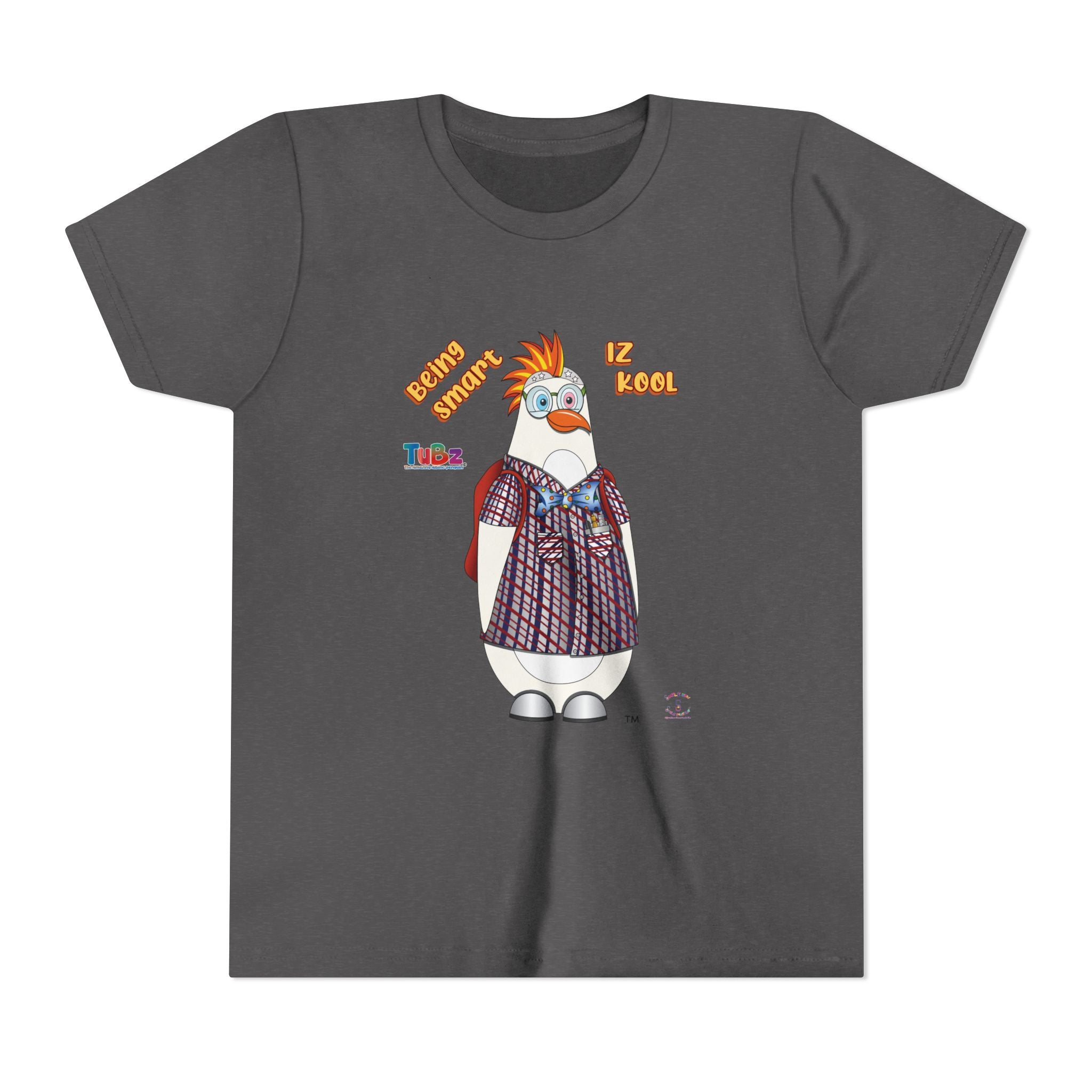 TuBz™ "Being Smart Iz Kool" Youth Graphic T-Shirt - Educational Kids Tee | TuBz4Kidz