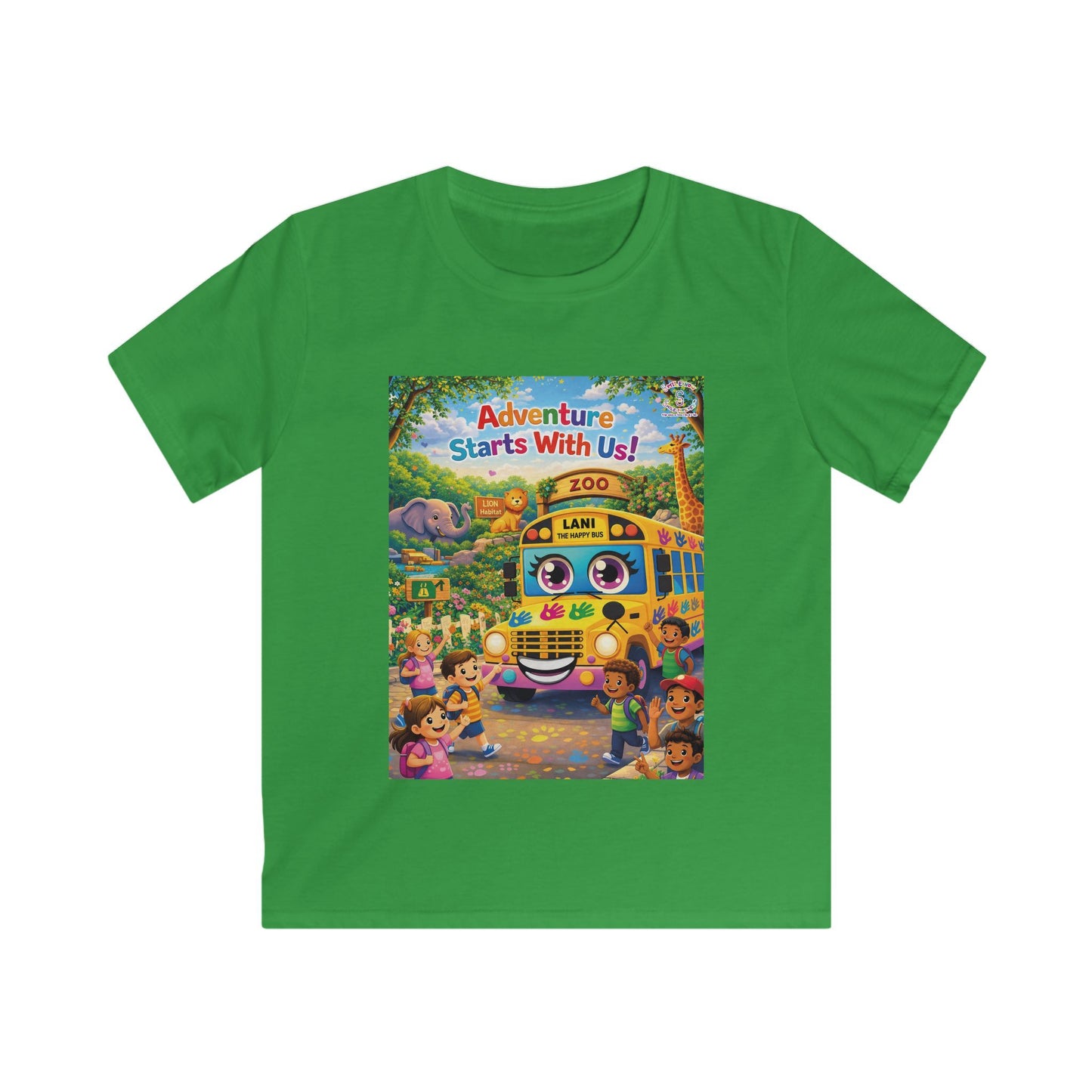 Lani™ Kids Softstyle Tee – "Adventure Starts With Us!" Graphic