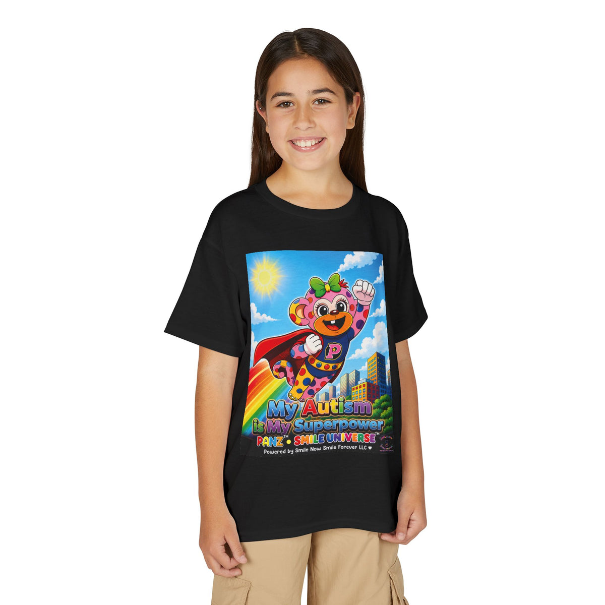 Panz™ Youth DryBlend® T-Shirt – "My Autism is My Superpower" Graphic | Smile Universe Collection