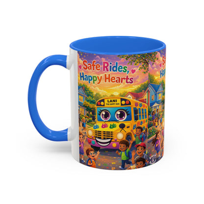 Lani™ Colorful Mug (11oz & 15oz) – "Safe Rides, Happy Hearts" Graphic