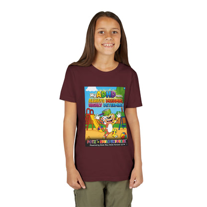 Potz™ Youth Short Sleeve Tee – "My ADHD Means Always Dreaming, Highly Determined" Graphic Tee | Smile Universe Collection