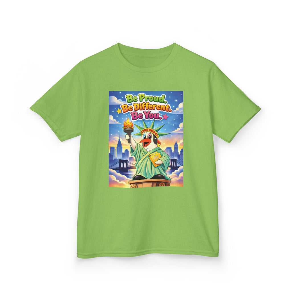 TuBz™M "Be Proud. Be Different. Be You." Kids T-Shirt - Inspirational Graphic Tee