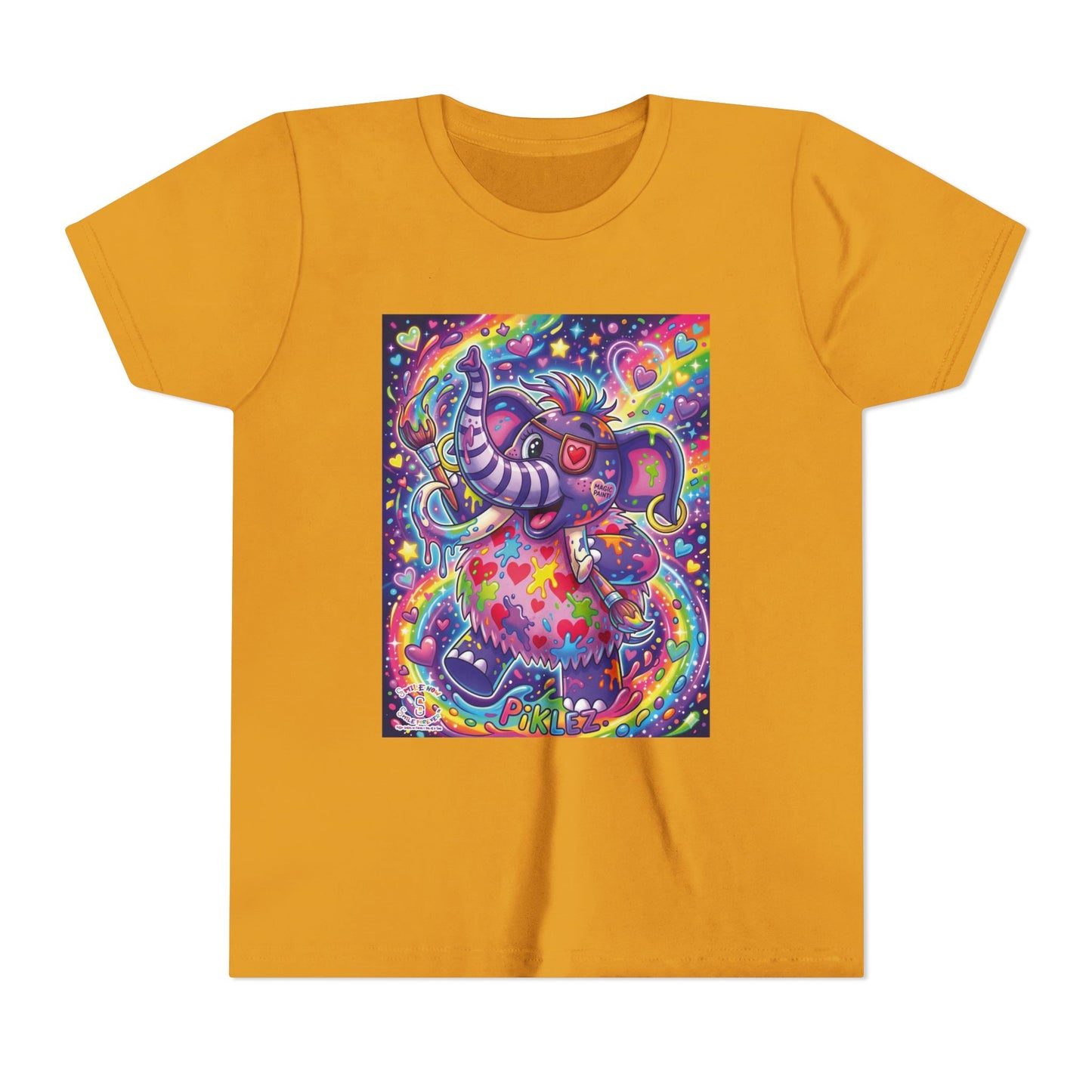 Piklez™ Youth Short Sleeve Tee – "Magic Paint!" Graphic Shirt | Smile Universe Collection