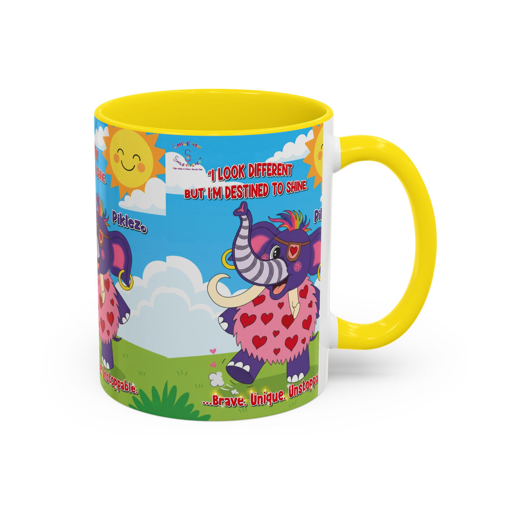 Piklez™ Accent Coffee Mug (11oz, 15oz) – “Destined to Shine” | Smile Universe Collection