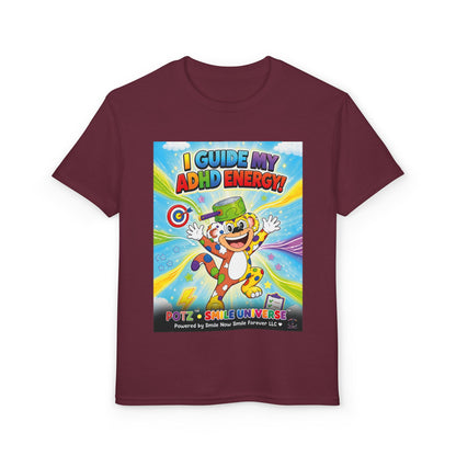 Potz™ Youth DryBlend® T-Shirt – "I Guide My ADHD Energy!" Graphic Tee | Smile Universe Collection