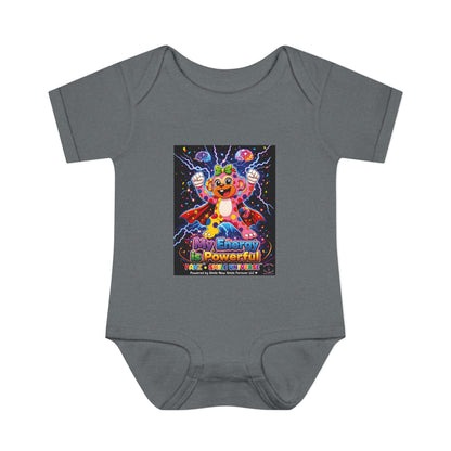 Panz™ Infant Baby Rib Bodysuit – "My Energy is Powerful" Graphic Onesie | Smile Universe Collection