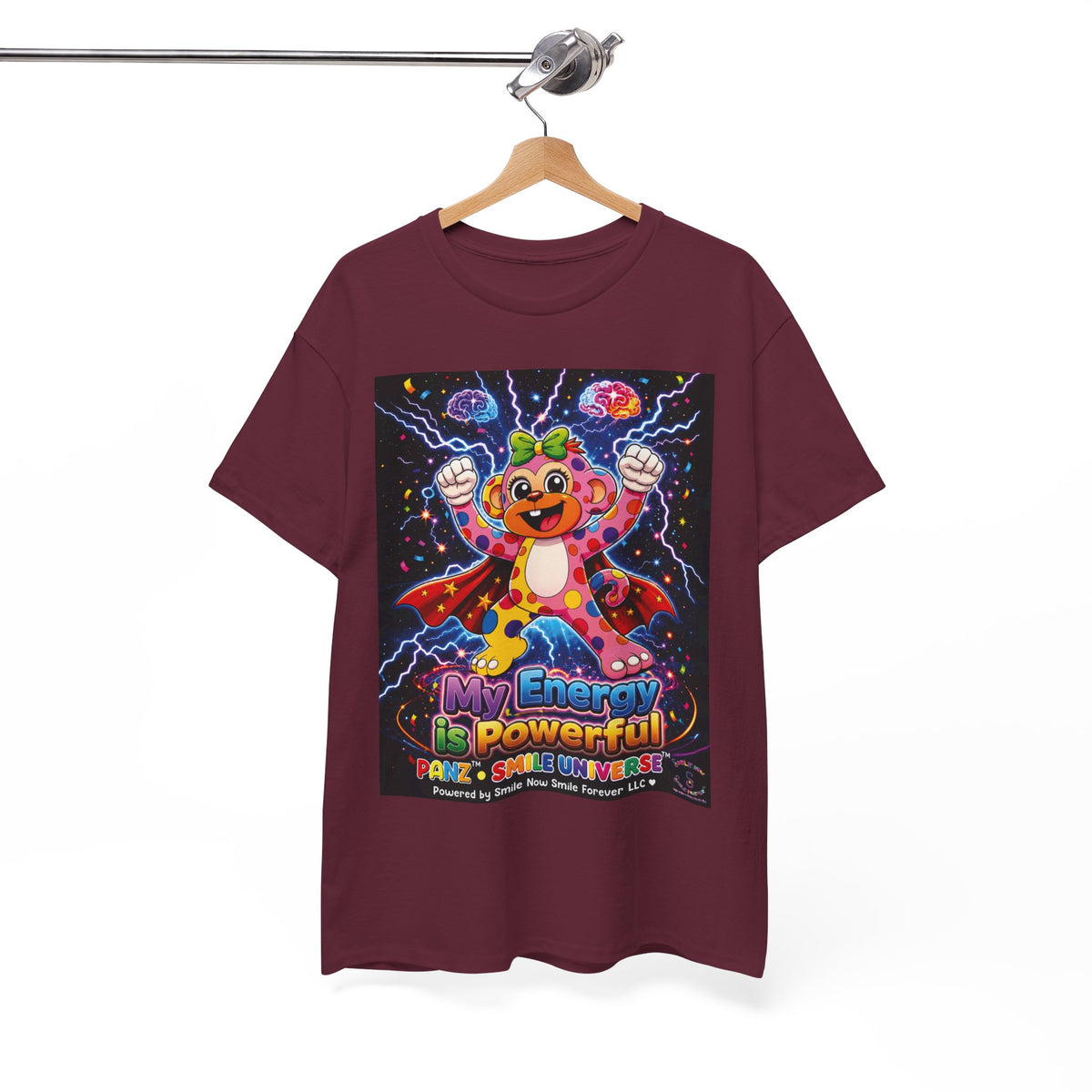 Panz™ Unisex Heavy Cotton™ Tee For Adult – "My Energy is Powerful" Graphic Tee | Smile Universe Collection