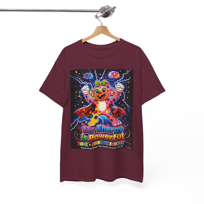 Panz™ Unisex Heavy Cotton™ Tee For Adult – "My Energy is Powerful" Graphic Tee | Smile Universe Collection