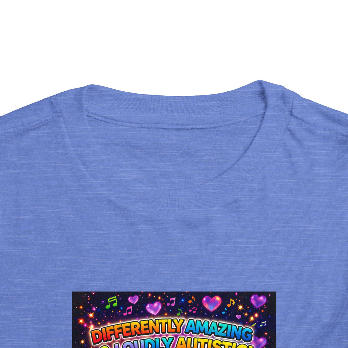 Panz™ Toddler Short Sleeve Tee – "Differently Amazing & Loudly Autistic!" Graphic | Smile Universe Collection