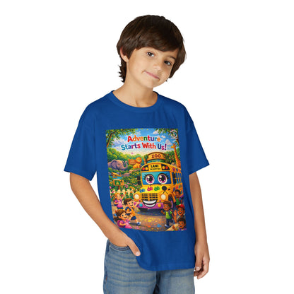 Lani™ Youth DryBlend® T-Shirt – "Adventure Starts With Us!" Graphic