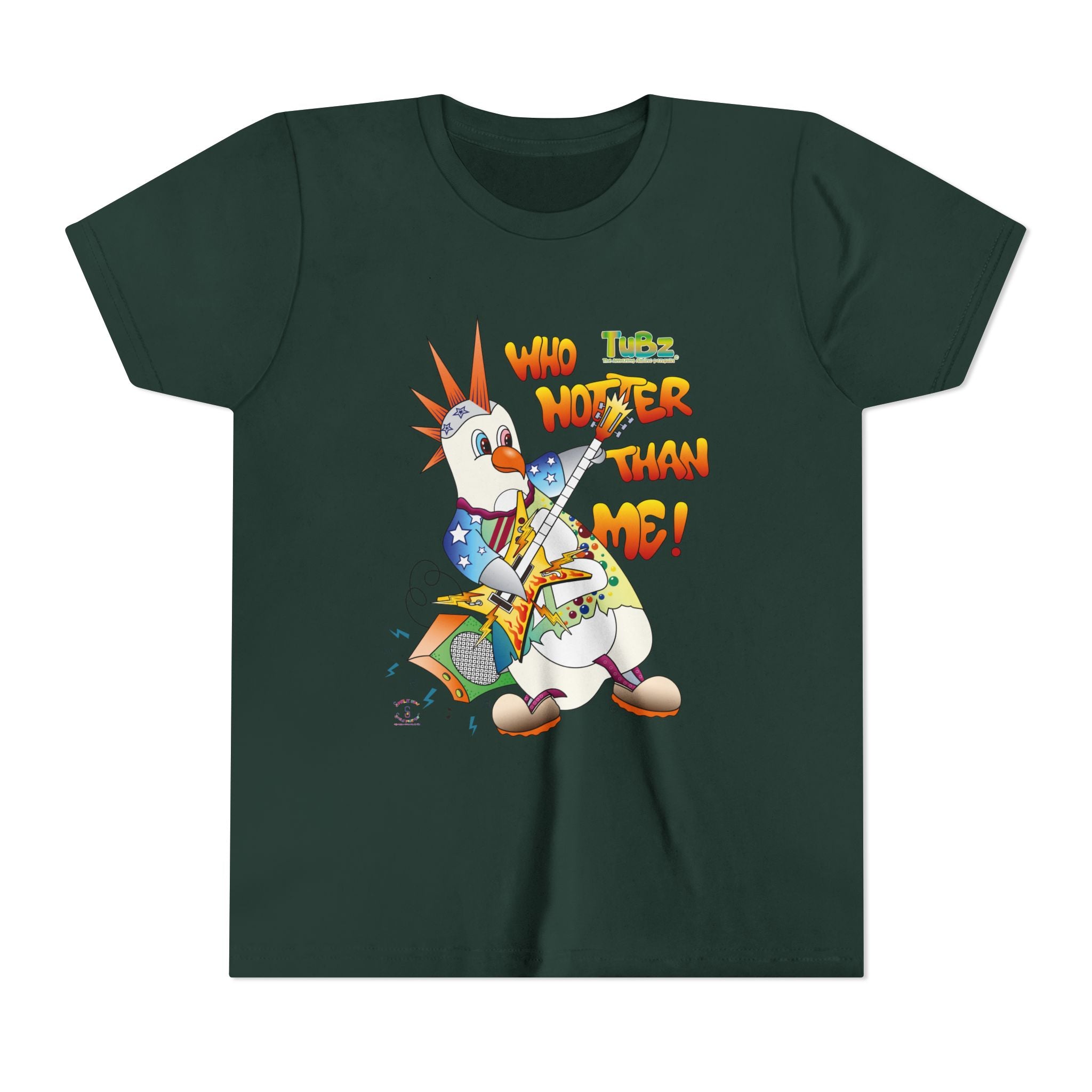 TuBz™ Rockstar Kids T-Shirt - "Who Hotter Than Me!" Graphic Tee | Smile Universe TuBz4Kidz Collection