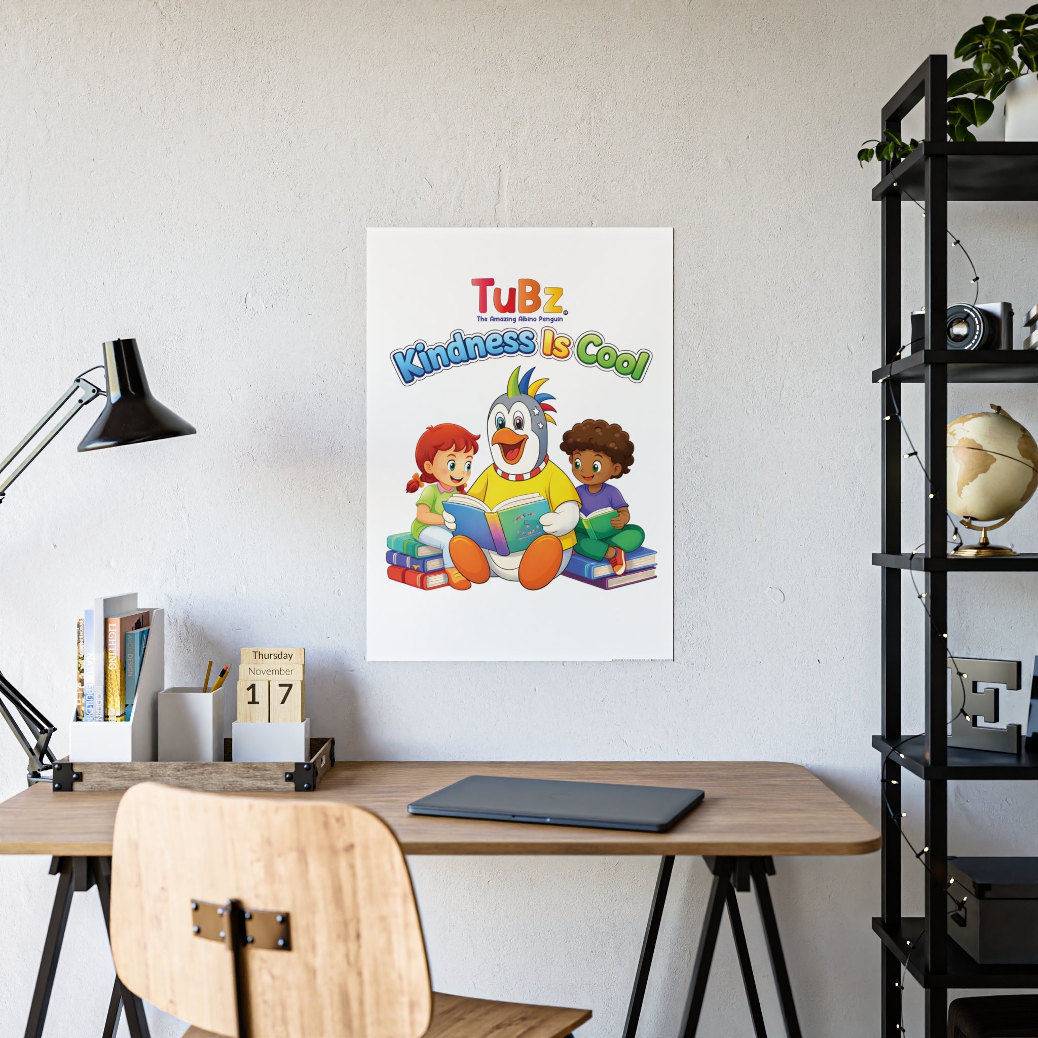 TuBz™ "Kindness Is Cool" Kids Poster - Classroom & Bedroom Wall Art | Smile Universe