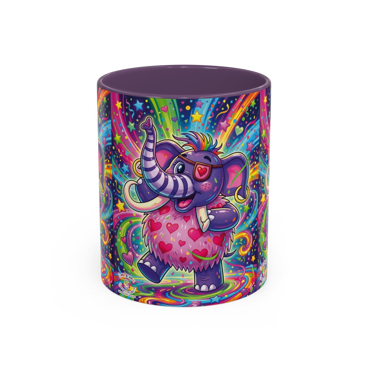 Piklez™ 11oz, 15oz Accent Coffee Mug – "Born to Celebrate!" Graphic | Smile Universe Collection