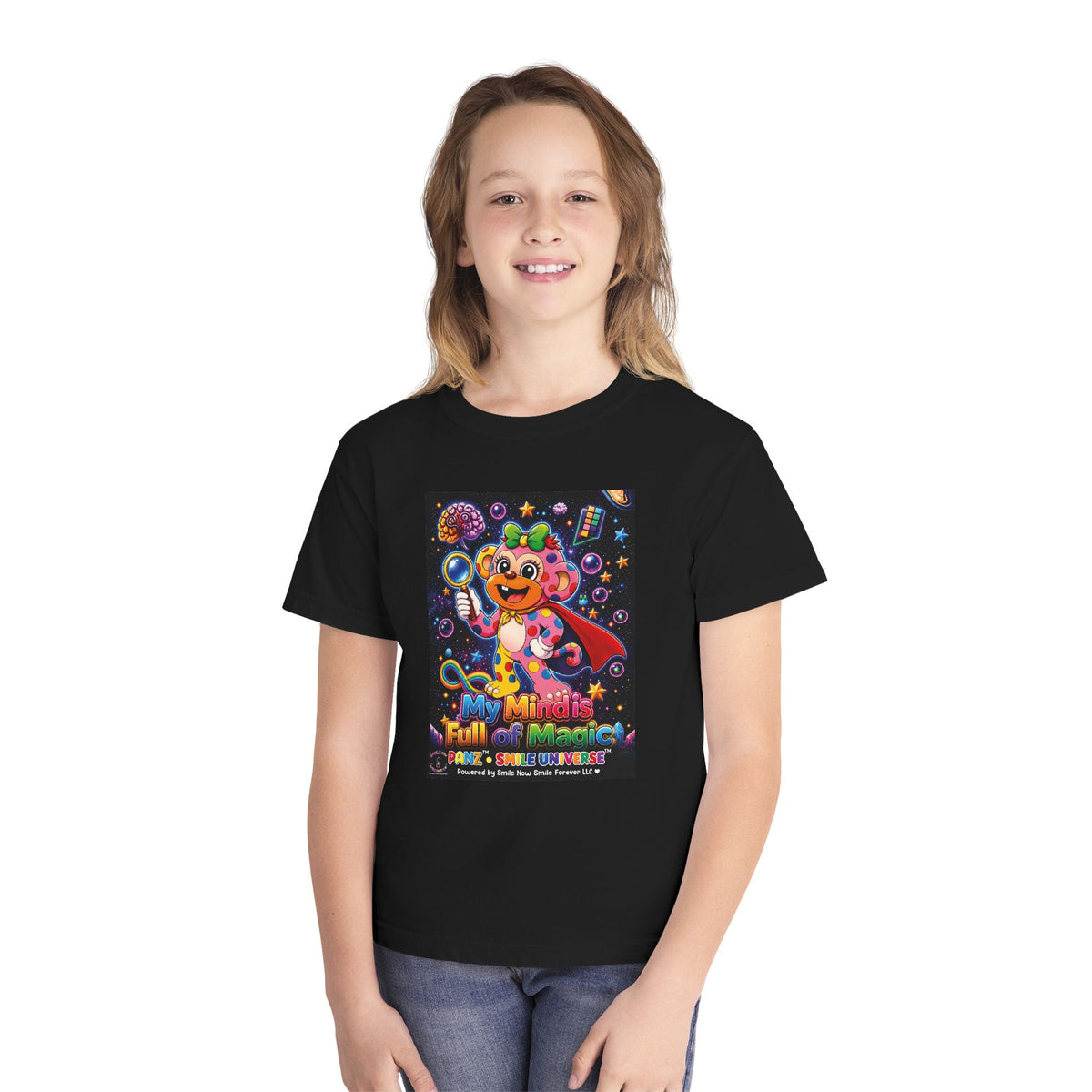 Panz™ Youth Midweight Tee – "My Mind is Full of Magic" Graphic | Smile Universe Collection