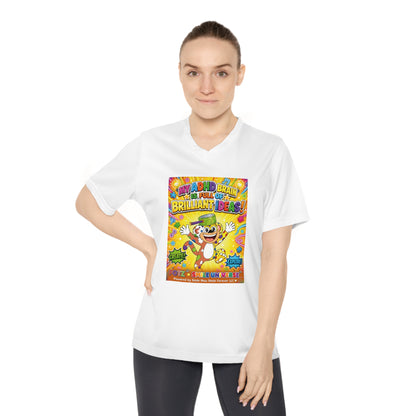 Potz™ Women's Performance V-Neck T-Shirt – "My ADHD Brain is Full of Brilliant Ideas!" Graphic Tee | Smile Universe Collection