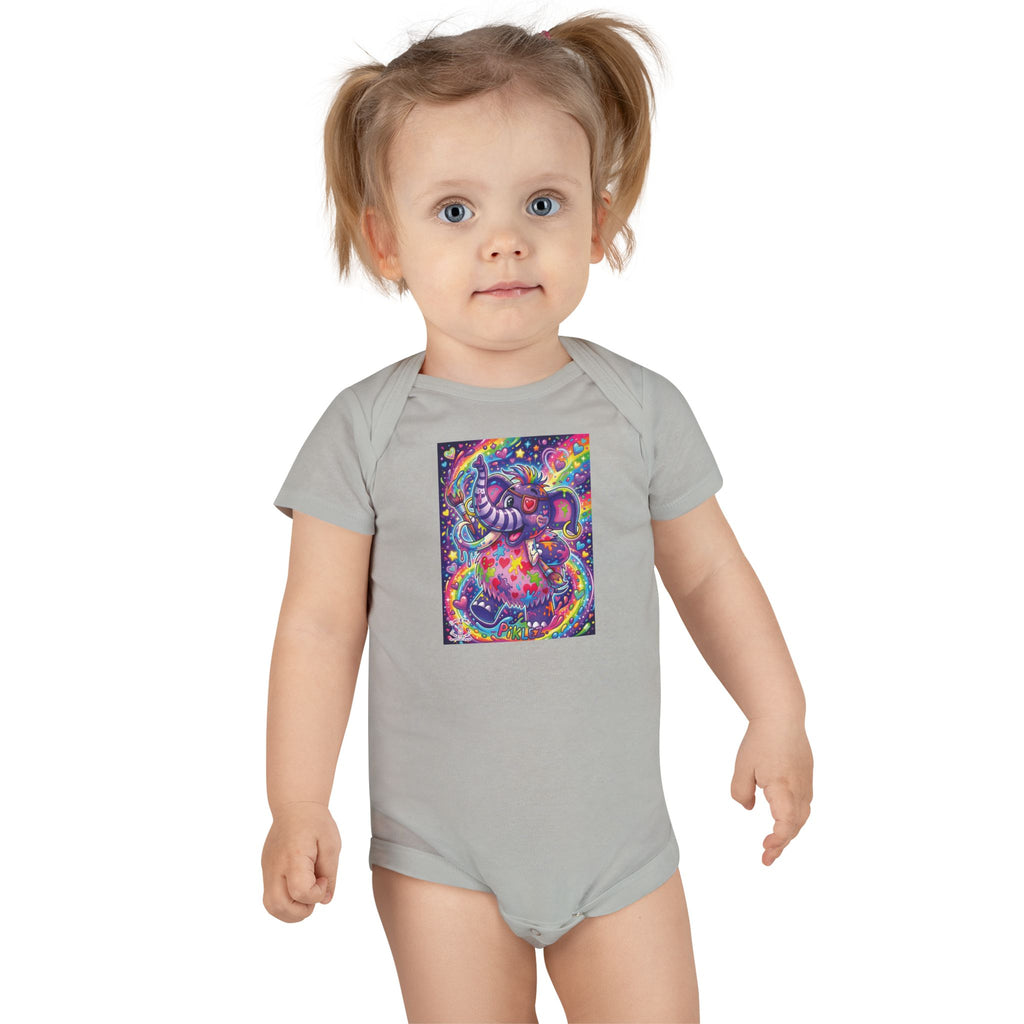 Piklez™ Baby Short Sleeve Onesie® – "Magic Paint!" Graphic | Smile Universe Collection