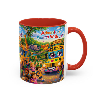 Lani™ Accent Coffee Mug (11oz & 15oz) – "Adventure Starts With Us!" Graphic