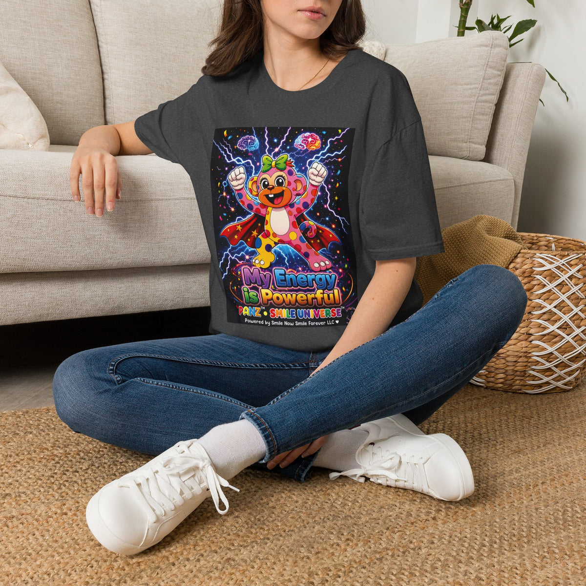 Panz™ Unisex Softstyle T-Shirt  for Adult– "My Energy is Powerful" Graphic Tee | Smile Universe Collection