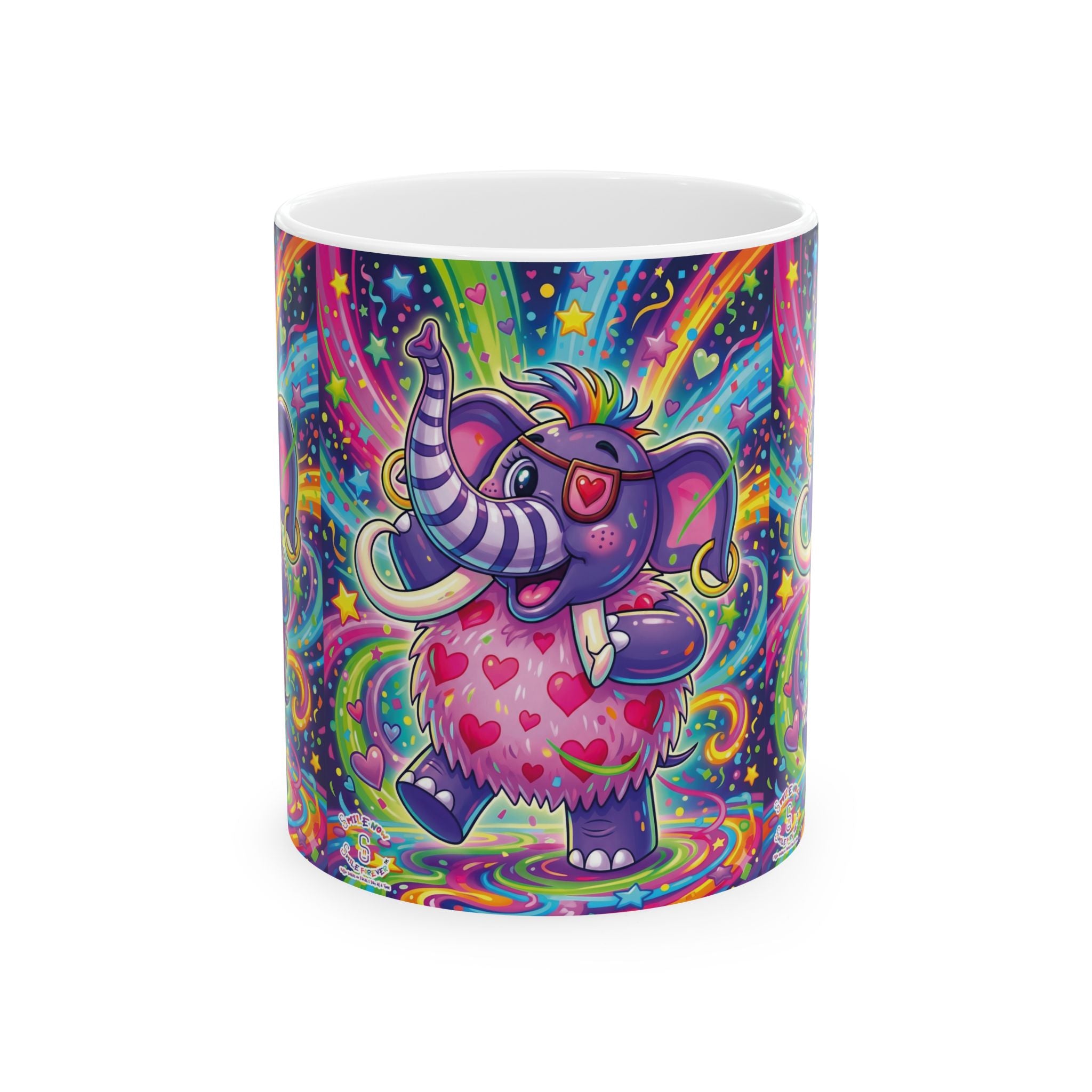 Piklez™ 11oz Ceramic Mug – "Born to Celebrate!" Graphic | Smile Universe Collection