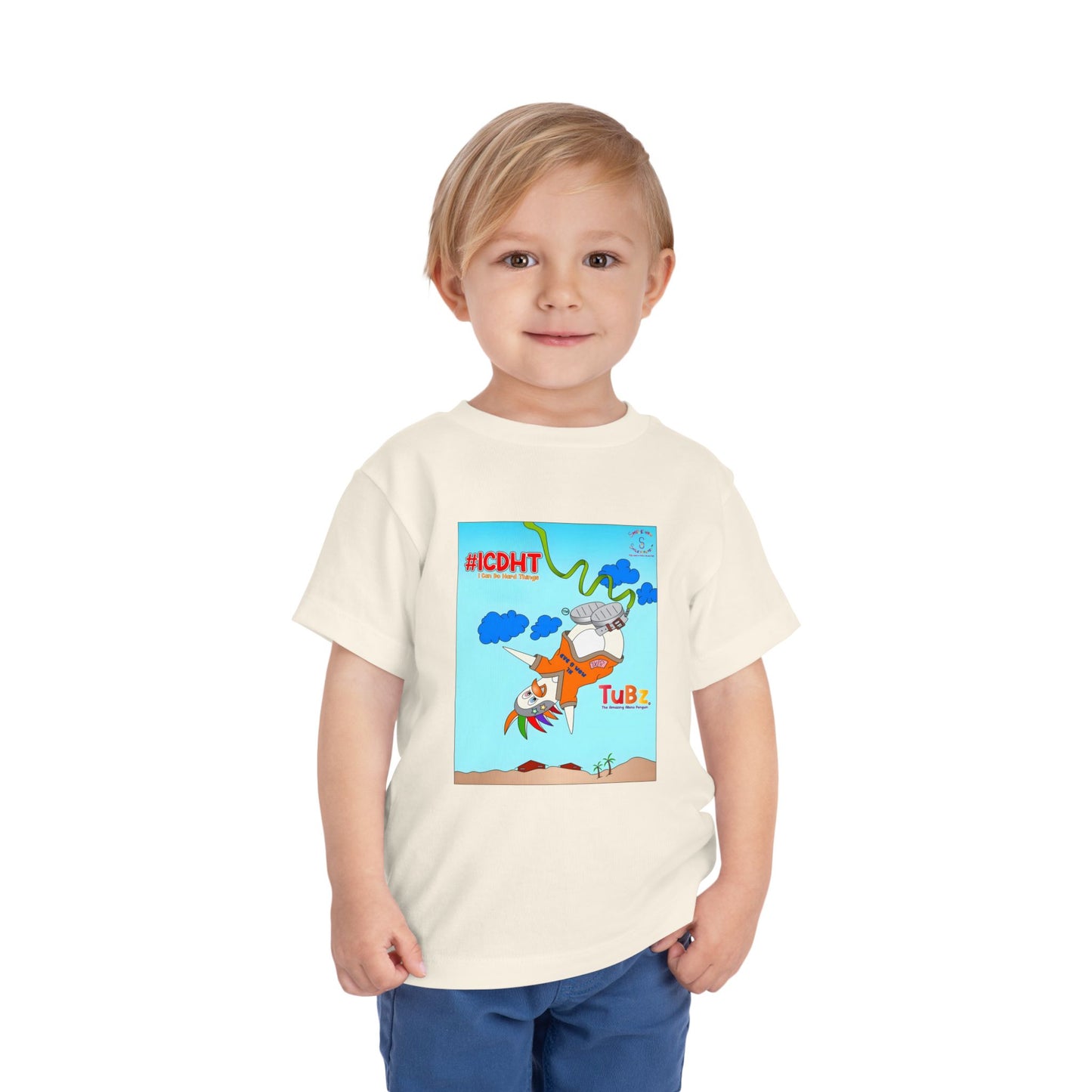 TuBz™ "I Can Do Hard Things" Toddler T-Shirt | Toddler Short Sleeve Tee  - Positive Kids Graphic Tee