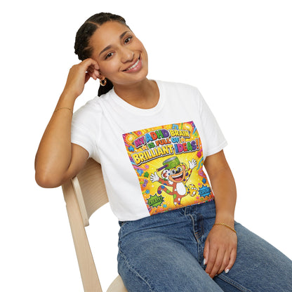 Potz™ Unisex Softstyle T-Shirt – "My ADHD Brain is Full of Brilliant Ideas!" Graphic Tee | Smile Universe Collection