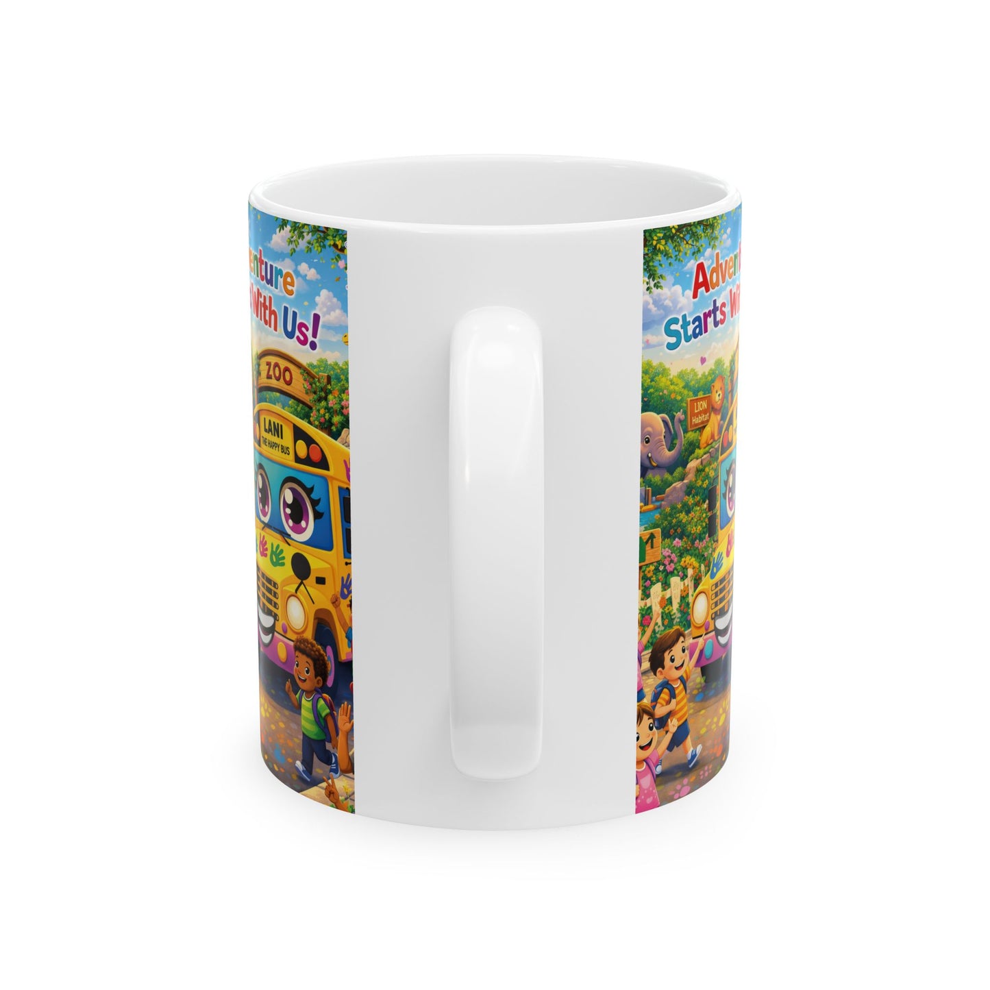 Lani™ Ceramic Mug (11oz & 15oz) – "Adventure Starts With Us!" Graphic