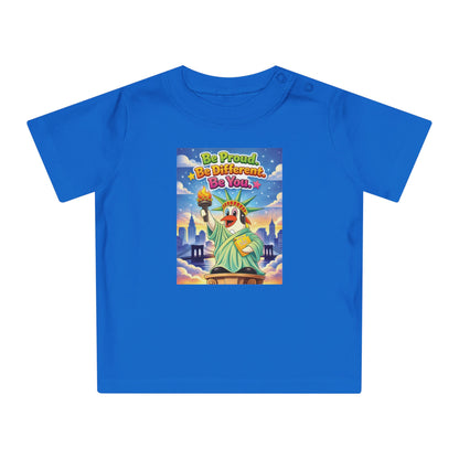TuBz™ "Be Proud. Be Different. Be You." Baby T- Shirt - Cute Inspirational Infant Tee