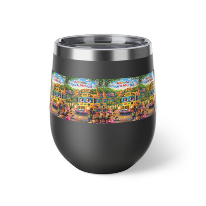 Lani™ 12oz Copper Vacuum Insulated Cup – "Adventure Starts With Us!" Graphic