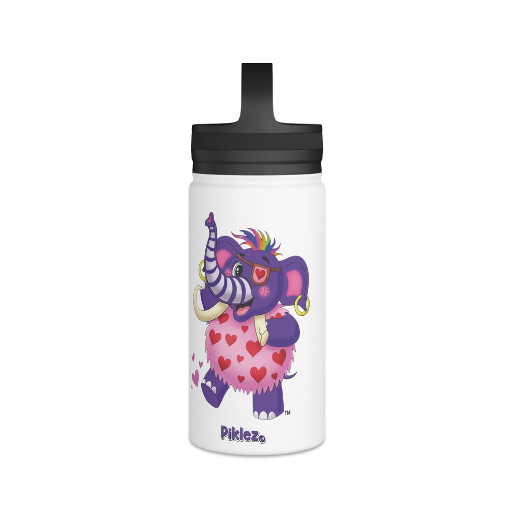 Piklez™ Stainless Steel Water Bottle with Handle Lid – "Full of Love!" Graphic | Smile Universe Collection