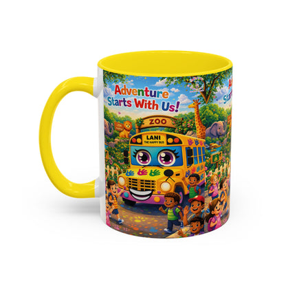 Lani™ Accent Coffee Mug (11oz & 15oz) – "Adventure Starts With Us!" Graphic