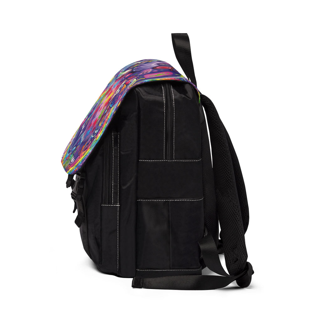 Piklez™ Unisex Casual Shoulder Backpack – "Magic Paint!" Graphic | Smile Universe Collection