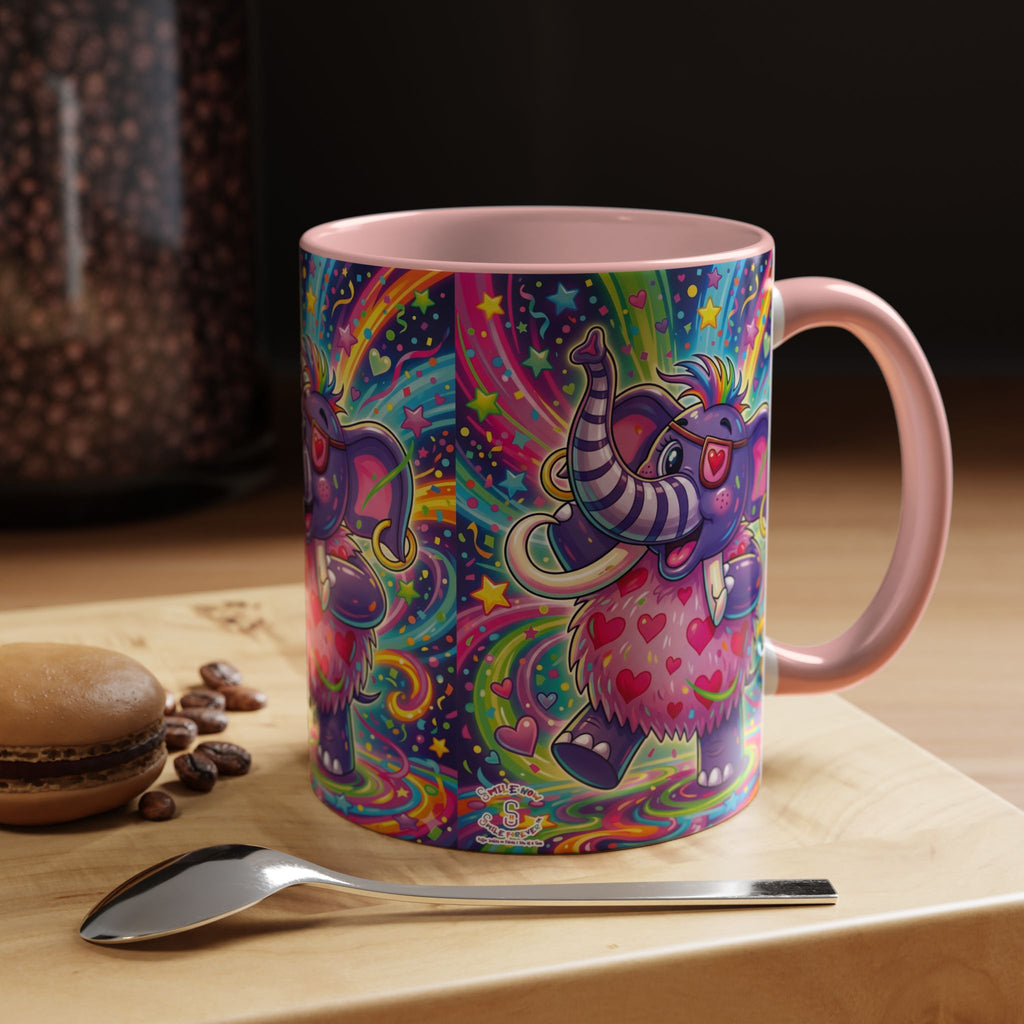 Piklez™ 11oz, 15oz Accent Coffee Mug – "Born to Celebrate!" Graphic | Smile Universe Collection