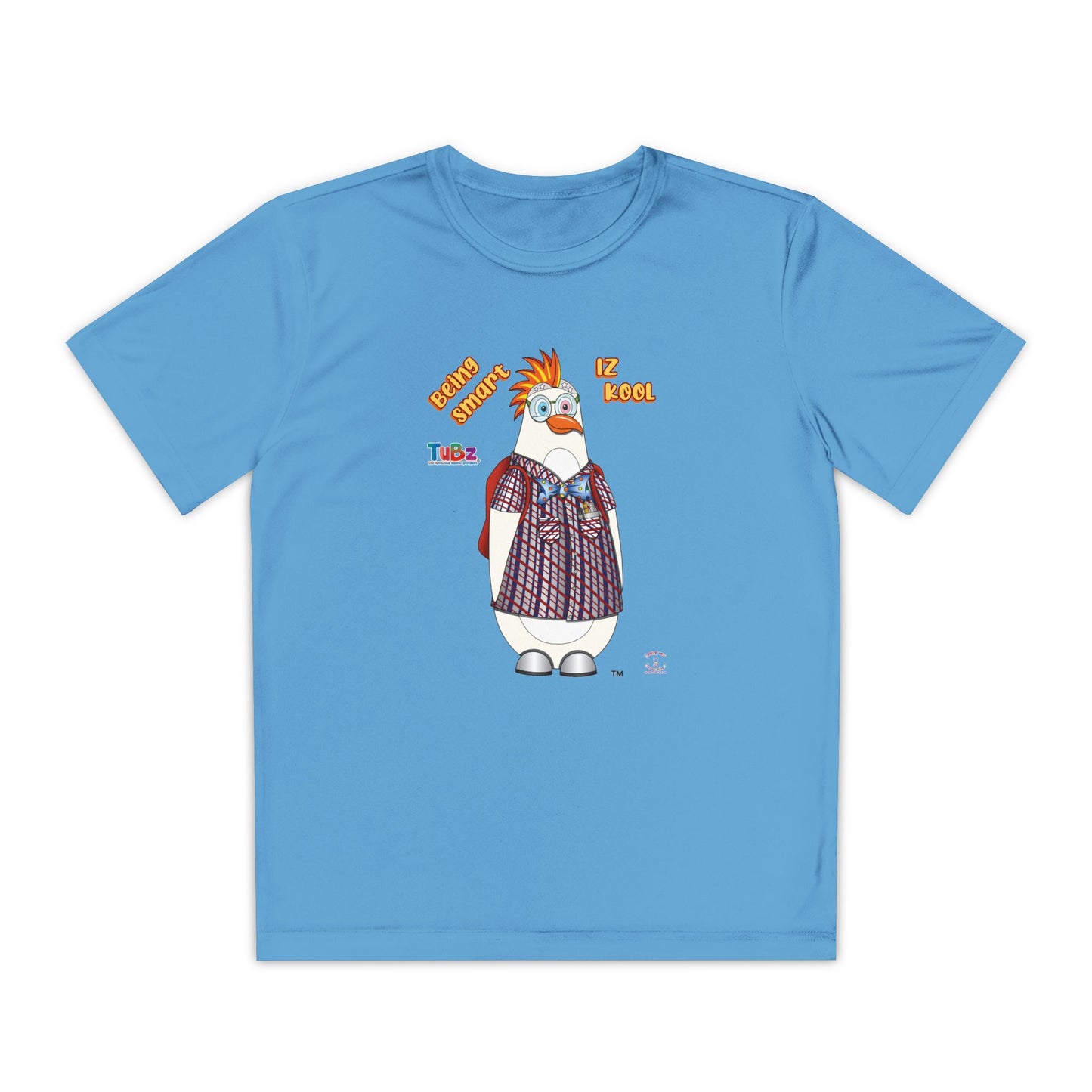 TuBz™ "Being Smart Iz Kool" Youth Competitor T- Shirt - Character Dress-Up Graphic Tee