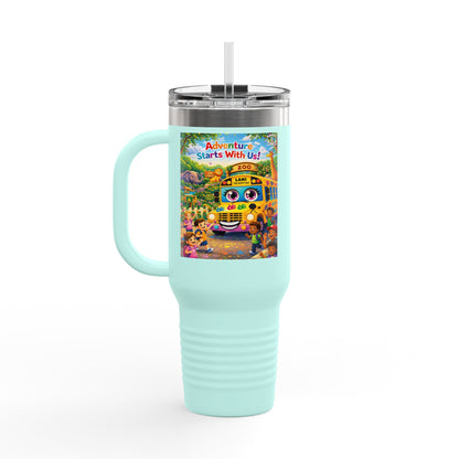 Lani™ 40oz Insulated Travel Mug – "Adventure Starts With Us!" Graphic