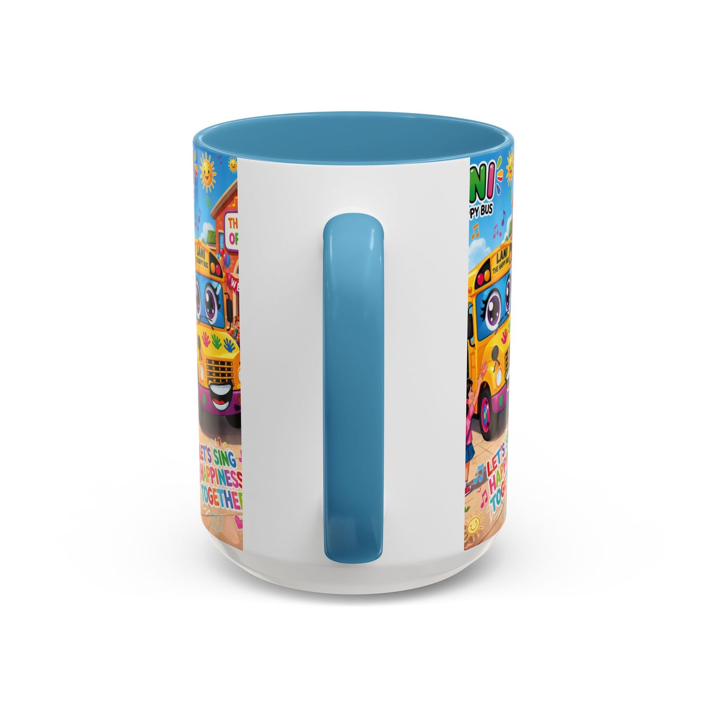 Lani™ Accent Coffee Mug (11oz & 15oz) – "Let's Sing Happiness Together!" Graphic