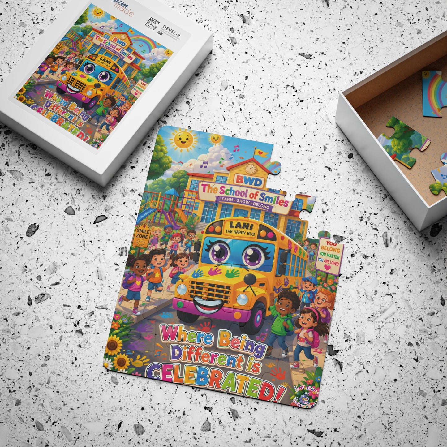Lani™ Kids' Puzzle, 30-Piece – "Where Being Different is CELEBRATED!" Graphic