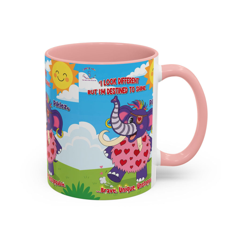 Piklez™ Accent Coffee Mug (11oz, 15oz) – “Destined to Shine” | Smile Universe Collection