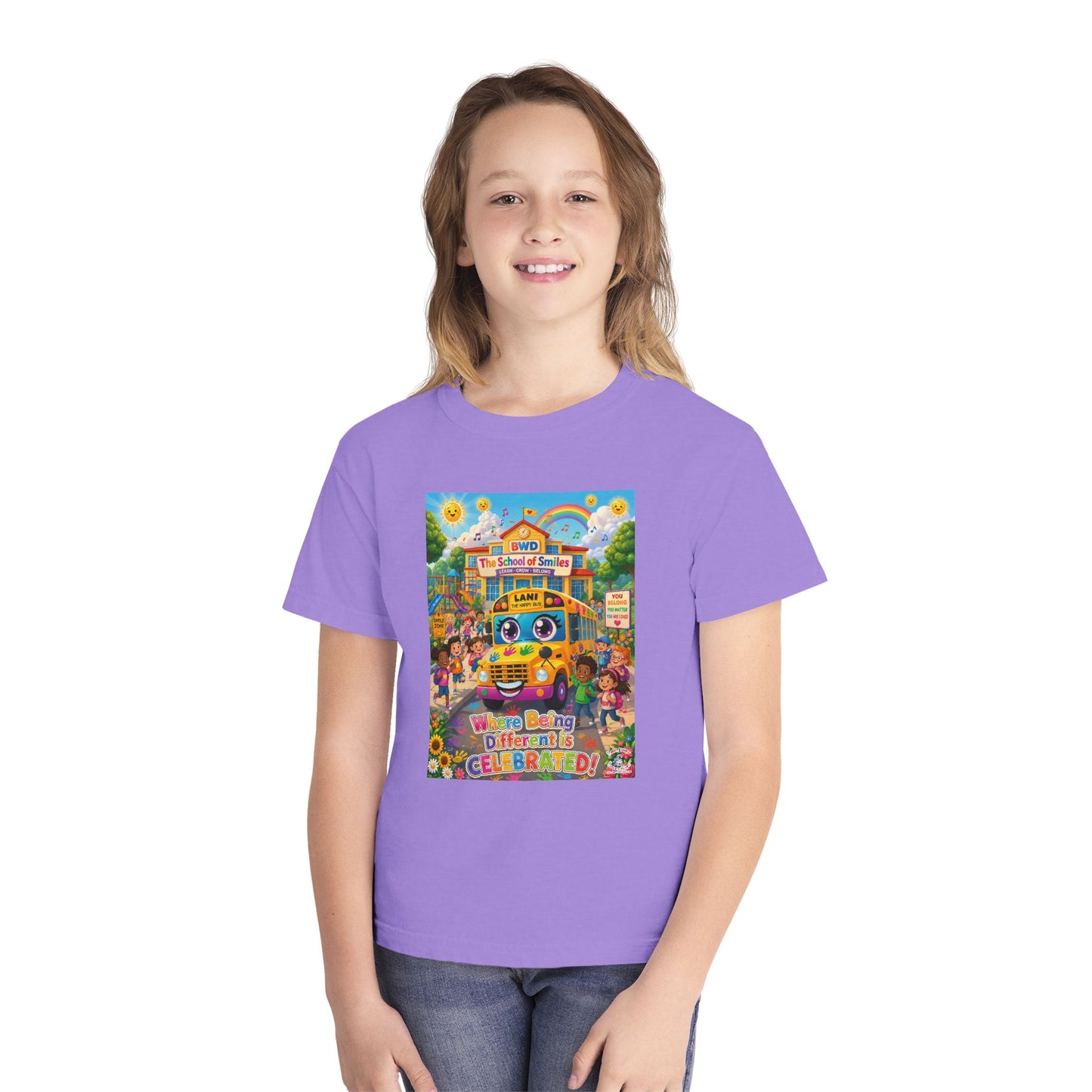 Lani™ Youth Midweight Tee – "Where Being Different is CELEBRATED!" Graphic Shirt