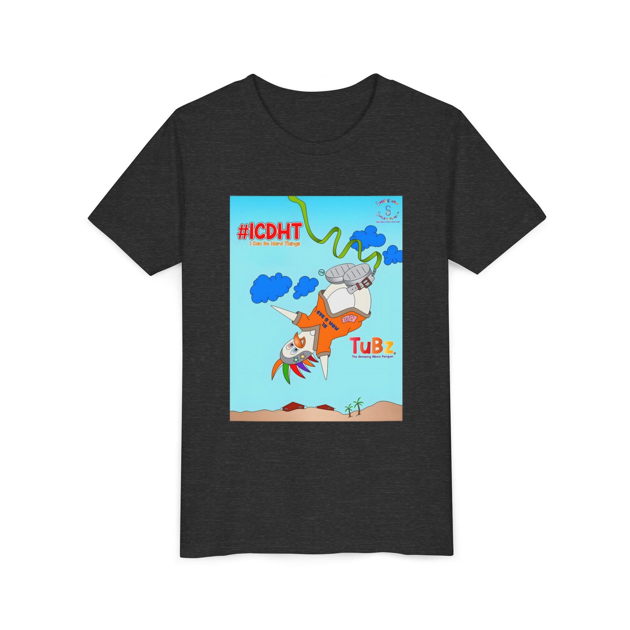 TuBz™ "I Can Do Hard Things" Youth T-Shirt | Youth Short Sleeve Tee - Motivational Kids Graphic Tee