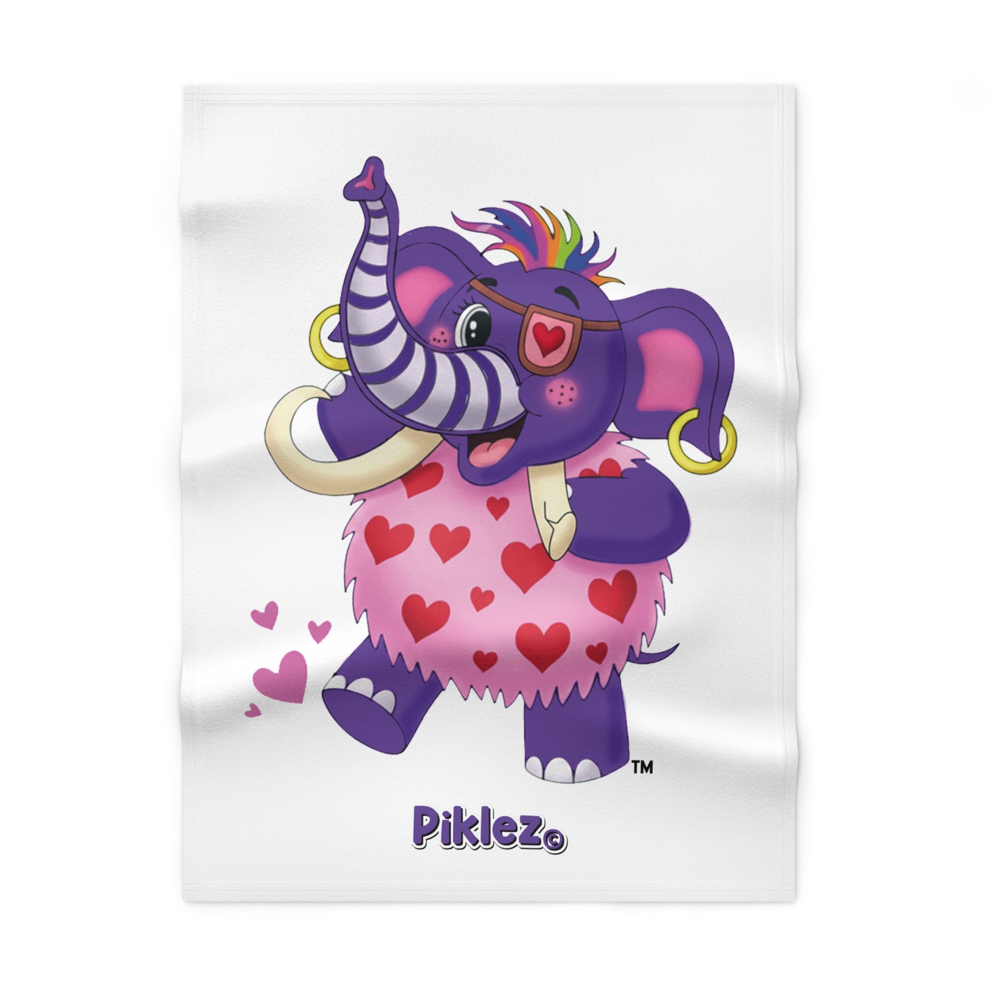 Piklez™ Soft Fleece Baby Blanket – "Full of Love!" Graphic | Smile Universe Collection