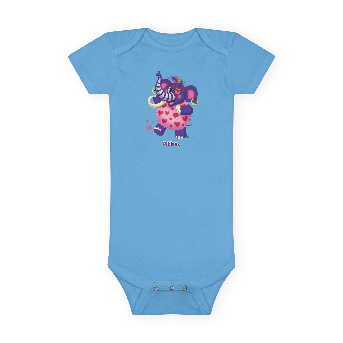 Piklez™ Baby Short Sleeve Onesie® – "Full of Love!" Graphic | Smile Universe Collection