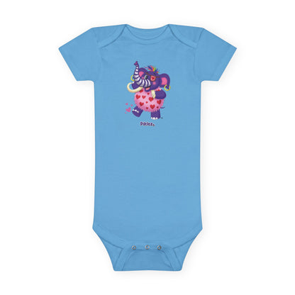 Piklez™ Baby Short Sleeve Onesie® – "Full of Love!" Graphic | Smile Universe Collection