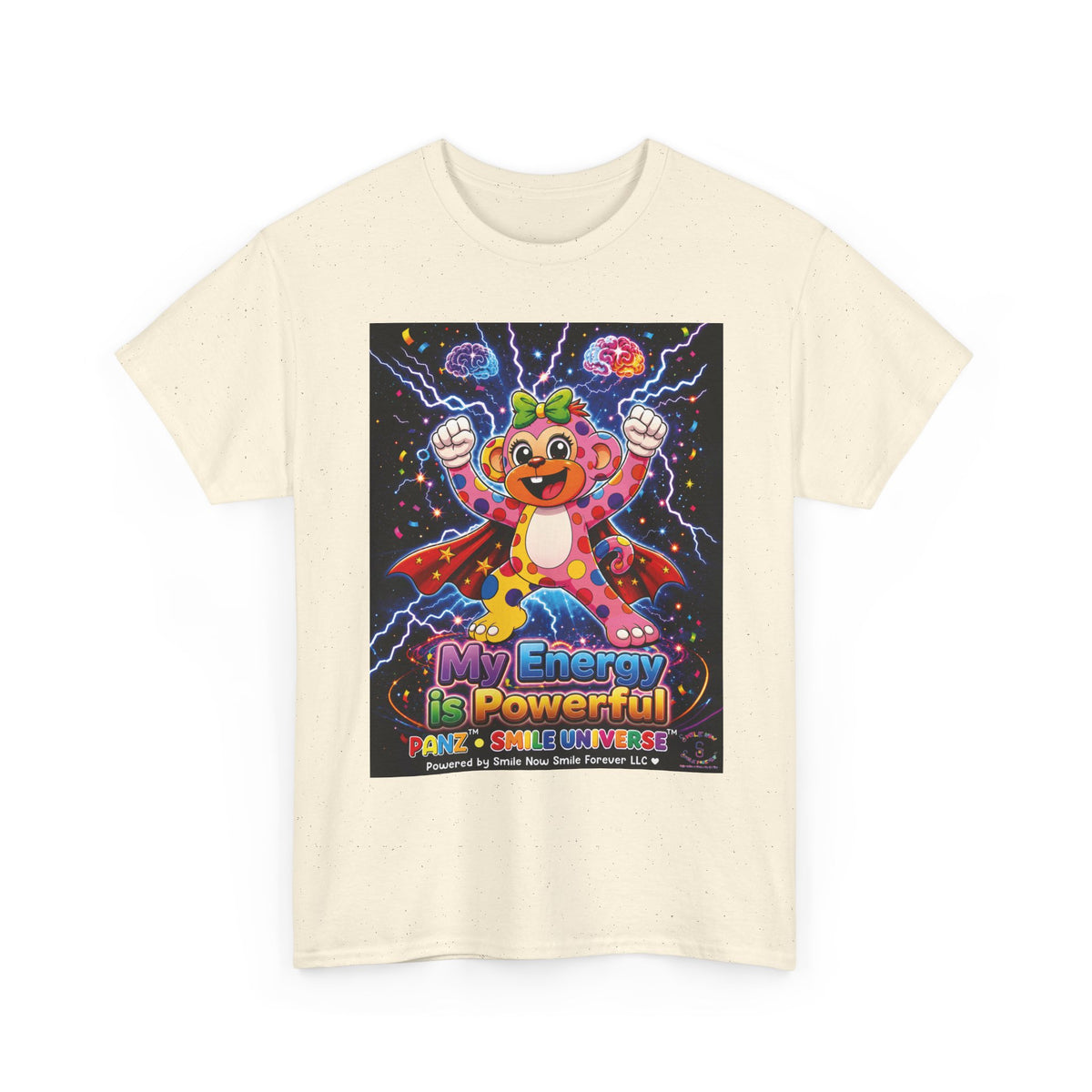 Panz™ Unisex Heavy Cotton™ Tee For Adult – "My Energy is Powerful" Graphic Tee | Smile Universe Collection