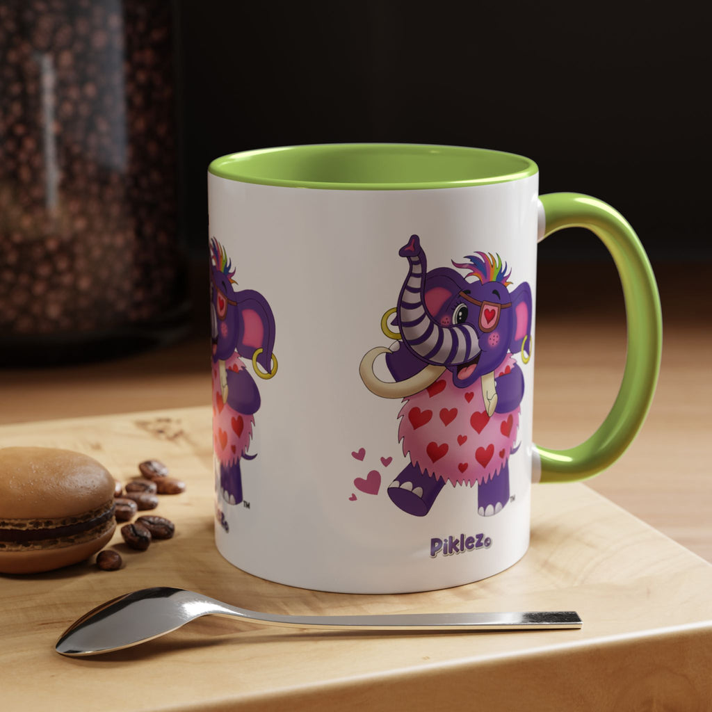 Piklez™ Accent Coffee Mug (11oz & 15oz) – "Full of Love!" Graphic | Smile Universe Collection