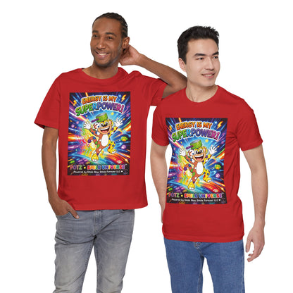 Potz™ Unisex Jersey Short Sleeve Tee – "Energy is My Superpower!" Graphic Tee | Smile Universe Collection