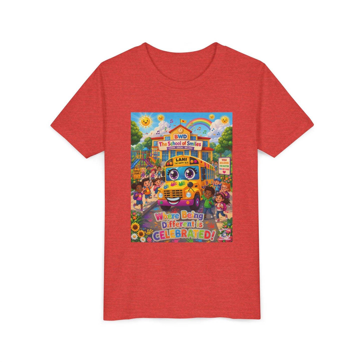Lani™ Youth Short Sleeve Tee – "Where Being Different is CELEBRATED!" Graphic Shirt