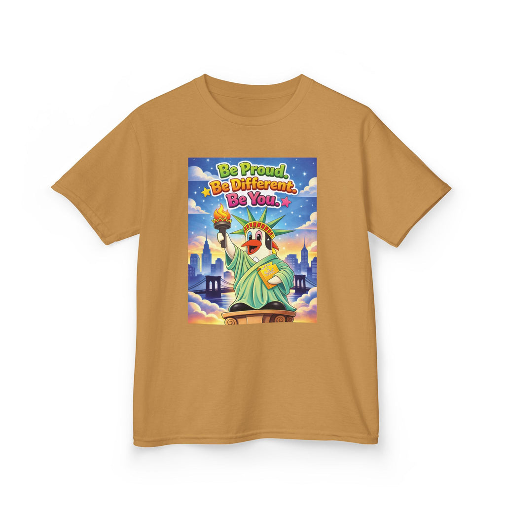 TuBz™M "Be Proud. Be Different. Be You." Kids T-Shirt - Inspirational Graphic Tee